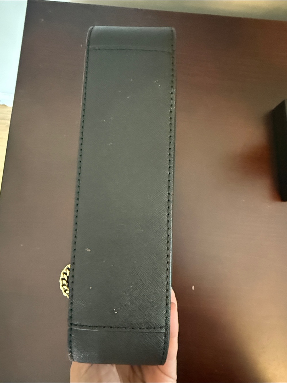 Michael Kors Black Saffiano Leather Wristlet with Gold Hardware - Picture 6 of 7